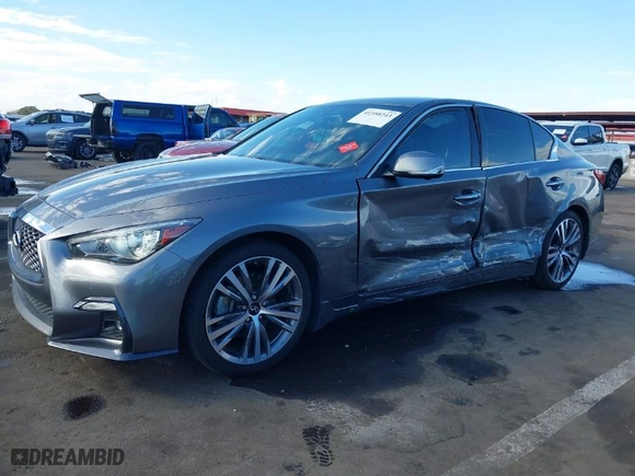 2022 Infiniti Q50 3.0t SIGNATURE EDITION with VIN JN1EV7CPXNM311849, listed as a IAAI auction lot 41358243 with 33,881 mi miles. Bid and sale history available at carsss.com. Image 6.