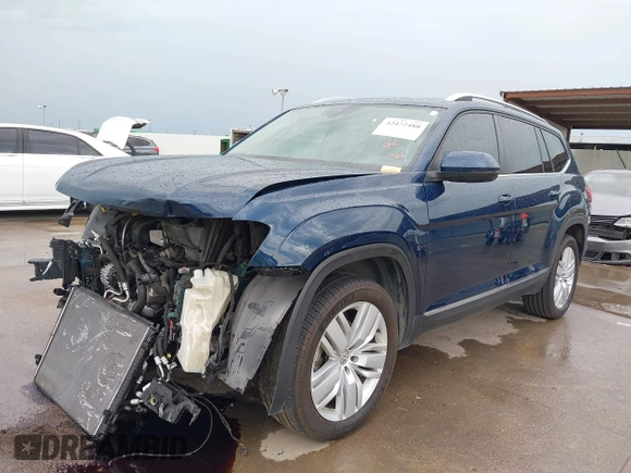 2019 Volkswagen Atlas SEL with VIN 1V2ER2CA9KC604299, listed as a IAAI auction lot 42472488 with 62,257 mi miles and . Bid and sale history available at DreamBid. Image 2.