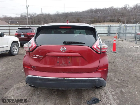 2016 Nissan Murano S with VIN 5N1AZ2MG0GN148039, listed as a IAAI auction lot 41483393 with 107,806 mi miles. Bid and sale history available at carsss.com. Image 16.