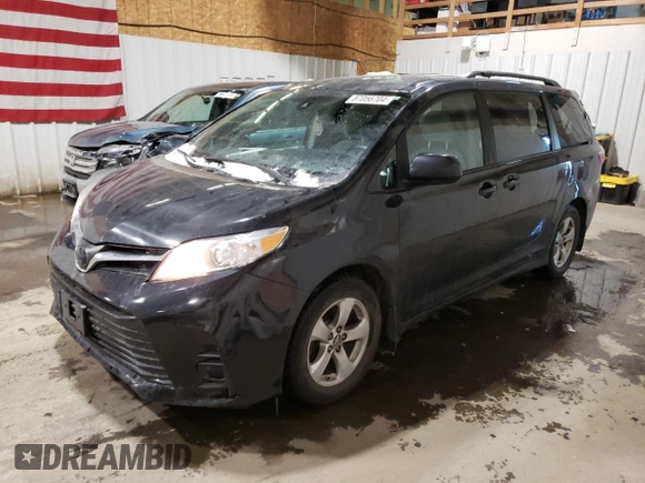 2019 Toyota Sienna LE Auto Access Seat with VIN 5TDKZ3DC7KS003451, listed as a Copart auction lot 87056704 with 76,587 mi miles and Salvage Title. Bid and sale history available at DreamBid. Image 1.
