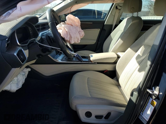 2020 Audi A6 Premium Plus with VIN WAUE8AF2XLN055248, listed as a Copart auction lot 43851555 with 0 mi miles and Salvage Title. Bid and sale history available at carsss.com. Image 7.