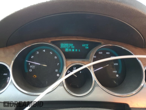 2012 Buick Enclave Leather with VIN 5GAKVCED1CJ195663, listed as a Copart auction lot 48567545 with 209,727 mi miles and Salvage Title. Bid and sale history available at carsss.com. Image 9.