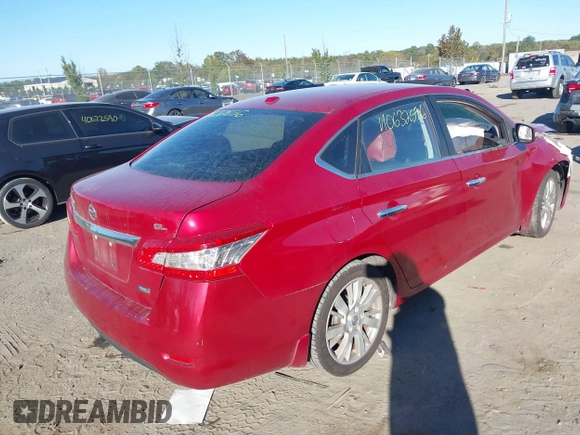 2013 Nissan Sentra SV with VIN 3N1AB7AP8DL625812, listed as a IAAI auction lot 40632556 with 153,114 mi miles. Bid and sale history available at carsss.com. Image 4.