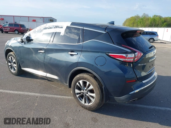 2018 Nissan Murano SV with VIN 5N1AZ2MGXJN174834, listed as a IAAI auction lot 41357934 with 63,568 mi miles and . Bid and sale history available at DreamBid. Image 3.