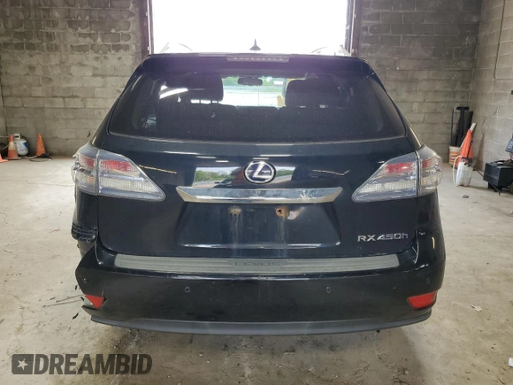 2012 Lexus RX 450h with VIN JTJBC1BAXC2432788, listed as a Copart auction lot 58899685 with Not provided miles and Salvage title. Bid and sale history available at DreamBid. Image 6.