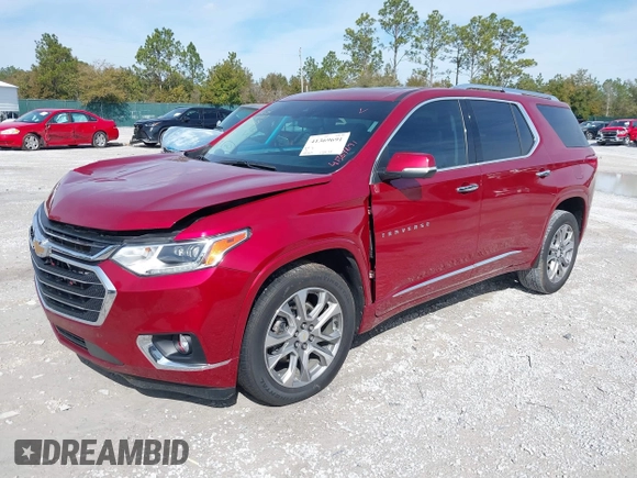 2021 Chevrolet Traverse Premier with VIN 1GNERKKW9MJ199825, listed as a IAAI auction lot 41369691 with 49,583 mi miles. Bid and sale history available at carsss.com. Image 2.