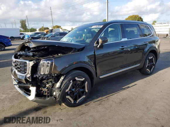 2025 Kia Telluride S with VIN 5XYP64GCXSG612966, listed as a Copart auction lot 51367835 with 105 mi miles and Salvage Title. Bid and sale history available at DreamBid. Image 1.