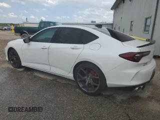 2022 Acura TLX Type S with VIN IA046313, listed as a Copart auction lot 45343545 with 8,105 mi miles and Salvage title. Bid and sale history available at DreamBid. Image 2.