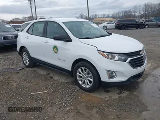2019 Chevrolet Equinox LS with VIN 2GNAXHEV7K6196958, listed as a IAAI auction lot 41827710 with 108,738 mi miles. Bid and sale history available at carsss.com. Image 1.