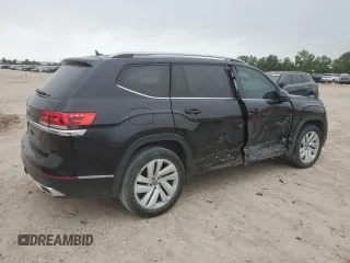 2021 Volkswagen Atlas SEL with VIN 1V2ER2CAXMC558114, listed as a Copart auction lot 55573455 with 49,296 mi miles and Salvage title. Bid and sale history available at DreamBid. Image 3.