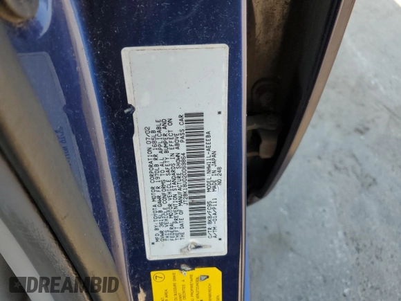 2002 Toyota Prius with VIN JT2BK18U020069864, listed as a Copart auction lot 82256514 with 151,661 mi miles and Salvage Title. Bid and sale history available at carsss.com. Image 12.