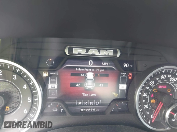 2024 Ram 1500 Lone Star with VIN 1C6SRFFT1RN125616, listed as a IAAI auction lot 42053680 with 57,274 mi miles and . Bid and sale history available at DreamBid. Image 7.