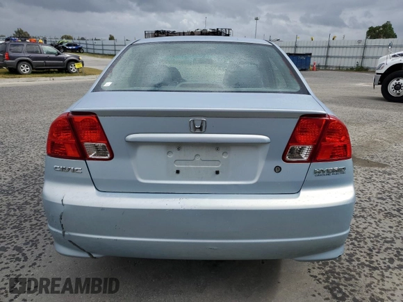 2004 Honda Civic with VIN JHMES96684S017346, listed as a Copart auction lot 51012545 with 171,968 mi miles and Salvage Title. Bid and sale history available at DreamBid. Image 6.