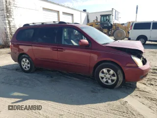 2007 Kia Sedona LX with VIN KNDMB233176190864, listed as a Copart auction lot 77267064 with 205,149 mi miles and Salvage Title. Bid and sale history available at carsss.com. Image 4.