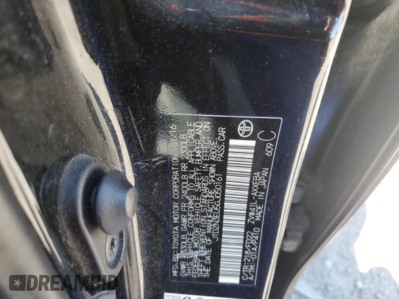 2016 Toyota Prius Two z VIN JTDZN3EU5GJ050161, wystawiony jako Copart lot #57675175 z przebiegiem 298 504 mil mil oraz Czysty tytuł • Clean title. Historia ofert i sprzedaży dostępna na DreamBid. Obrazek 12.