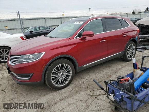 2016 Lincoln MKX Reserve with VIN 2LMTJ8LR9GBL29260, listed as a Copart auction lot 48783825 with 125,140 mi miles and Clean Title. Bid and sale history available at DreamBid. Image 1.