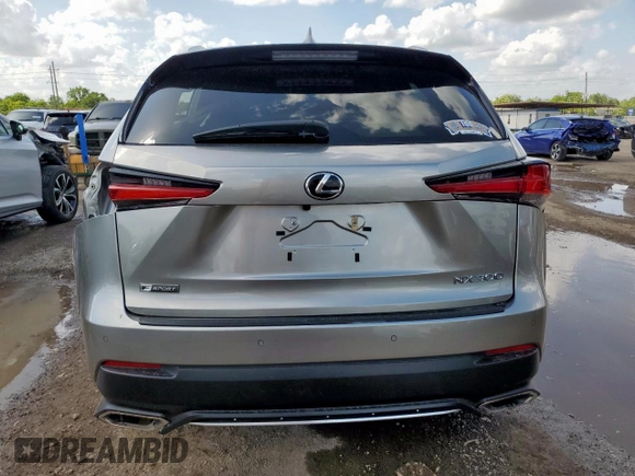 2020 Lexus NX 300 F Sport with VIN JTJSARBZ9L2169655, listed as a Copart auction lot 61182395 with 13,545 mi miles and Salvage title. Bid and sale history available at DreamBid. Image 6.