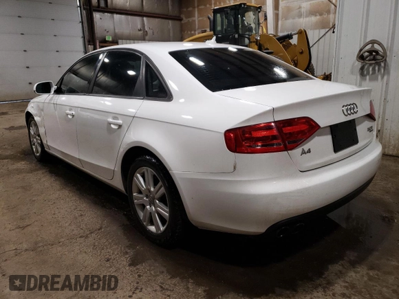 2011 Audi A4 Premium with VIN WAUBFAFL3BA066048, listed as a Copart auction lot 53758365 with 121,373 mi miles and Salvage Title. Bid and sale history available at carsss.com. Image 2.