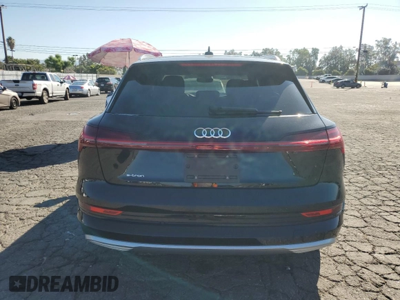 2019 Audi e-tron Premium Plus with VIN WA1LAAGE5KB023079, listed as a Copart auction lot 64977463 with 14,043 mi miles. Bid and sale history available at carsss.com. Image 6.