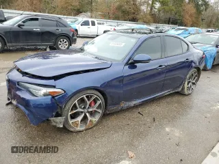 2018 Alfa Romeo Giulia Ti Sport with VIN ZARFAEEN4J7588766, listed as a Copart auction lot 41839055 with 0 mi miles and Salvage Title. Bid and sale history available at carsss.com. Image 1.