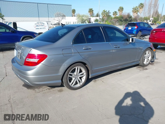 2012 Mercedes-Benz C-Class C 250 Sport with VIN WDDGF4HB2CA636370, listed as a IAAI auction lot 41947361 with 124,959 mi miles. Bid and sale history available at carsss.com. Image 4.
