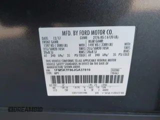 2018 Ford Explorer Limited with VIN 1FM5K7F86JGA37810, listed as a IAAI auction lot 41827445 with 96,635 mi miles and . Bid and sale history available at carsss.com. Image 9.