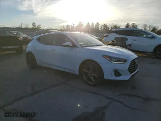 2019 Hyundai Veloster 2.0 with VIN KMHTG6AF6KU019982, listed as a Copart auction lot 88219405 with 56,849 mi miles and Salvage Title. Bid and sale history available at carsss.com. Image 4.