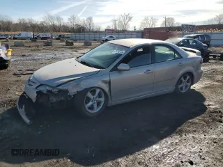 2007 Mazda 6 i Sport VE with VIN 1YVHP80C475M41659, listed as a Copart auction lot 47339215 with 214,938 mi miles and Salvage Title. Bid and sale history available at carsss.com. Image 1.
