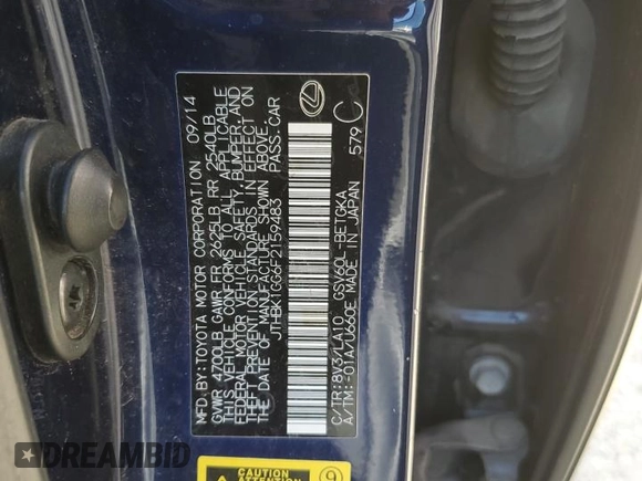 2015 Lexus ES 330 with VIN JTHBK1GG6F2159483, listed as a Copart auction lot 52218795 with 119,756 mi miles and Salvage Title. Bid and sale history available at DreamBid. Image 12.