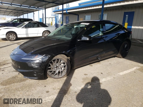 2024 Tesla Model 3 with VIN 5YJ3E1EA5RF848265, listed as a Copart auction lot 46254355 with 0 mi miles and Salvage Title. Bid and sale history available at carsss.com. Image 1.