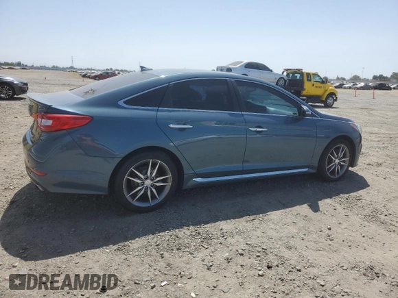 2015 Hyundai Sonata Sport z VIN 5NPE34AB4FH041375, wystawiony jako Copart lot #60552885 z przebiegiem 174 794 mil mil oraz Czysty tytuł • Clean title. Historia ofert i sprzedaży dostępna na DreamBid. Obrazek 3.