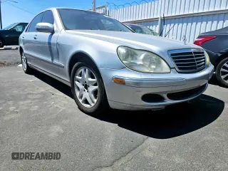 2003 Mercedes-Benz S-Class 5.0L with VIN WDBNG75J03A355016, listed as a Copart auction lot 72746494 with 216,450 mi miles and Clean Title. Bid and sale history available at carsss.com. Image 1.