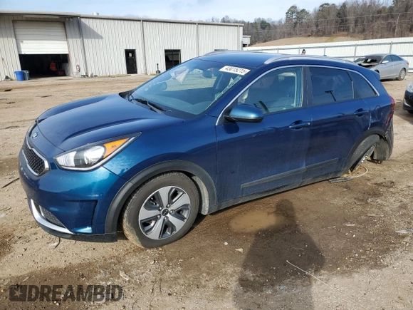 2018 Kia Niro LX with VIN KNDCB3LC2J5114200, listed as a Copart auction lot 43015215 with 172,600 mi miles and Salvage Title. Bid and sale history available at carsss.com. Image 1.