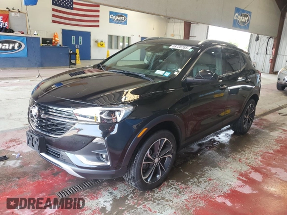 2021 Buick Encore GX Essence with VIN KL4MMGSL9MB182081, listed as a Copart auction lot 58720765 with 37,646 mi miles and Salvage title. Bid and sale history available at DreamBid. Image 1.