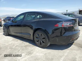 2022 Tesla Model S with VIN 5YJSA1E58NF463934, listed as a Copart auction lot 52435155 with 18,954 mi miles and Salvage Title. Bid and sale history available at DreamBid. Image 2.