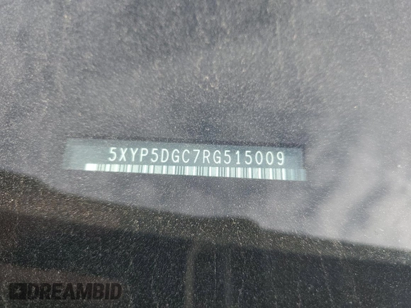 2024 Kia Telluride SX Prestige X-Pro with VIN 5XYP5DGC7RG515009, listed as a Copart auction lot 56064165 with 27,169 mi miles and Salvage title. Bid and sale history available at DreamBid. Image 12.