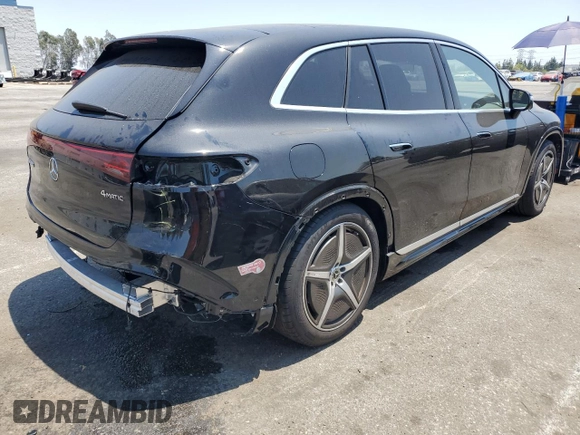 2023 Mercedes-Benz EQS with VIN 4JGDM4EB2PA018538, listed as a Copart auction lot 62095164 with 8,091 mi miles and Salvage Title. Bid and sale history available at carsss.com. Image 3.