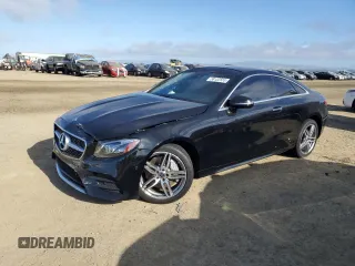 2018 Mercedes-Benz E 400 with VIN WDD1J6GB8JF034722, listed as a Copart auction lot 58132555 with 39,273 mi miles and Salvage title. Bid and sale history available at DreamBid. Image 1.