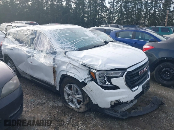 2023 GMC Terrain SLE with VIN 3GKALMEG2PL212036, listed as a IAAI auction lot 41647916 with 130,676 mi miles. Bid and sale history available at carsss.com. Image 1.