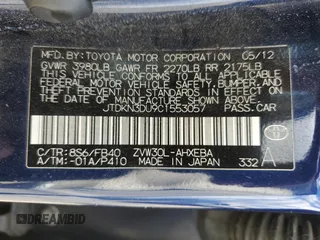 2012 Toyota Prius One with VIN JTDKN3DU9C1553057, listed as a Copart auction lot 51315835 with 135,541 mi miles and Salvage Title. Bid and sale history available at DreamBid. Image 14.