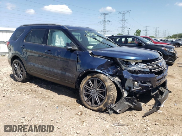 2017 Ford Explorer XLT with VIN 1FM5K8D85HGC03768, listed as a Copart auction lot 61858975 with 96,909 mi miles and Salvage title. Bid and sale history available at DreamBid. Image 4.