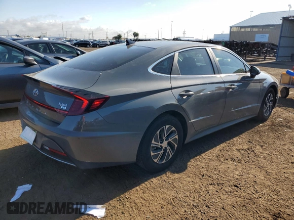 2023 Hyundai Sonata Hybrid Blue with VIN KMHL24JJ4PA057095, listed as a Copart auction lot 60839993 with 2,525 mi miles. Bid and sale history available at carsss.com. Image 3.
