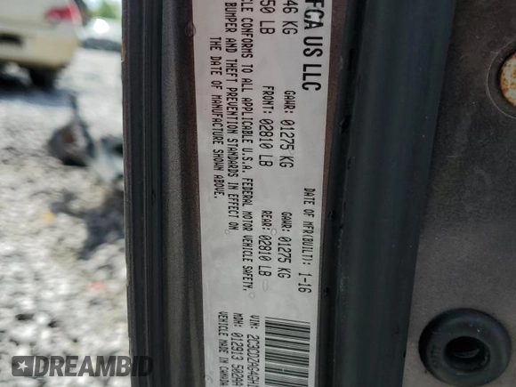 2016 Dodge Challenger SXT with VIN 2C3CDZAG4GH193152, listed as a Copart auction lot 60660705 with 121,621 mi miles and Salvage title. Bid and sale history available at DreamBid. Image 12.