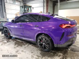 2022 BMW X6 M50i with VIN 5UXCY8C07N9K85135, listed as a Copart auction lot 45385725 with 57,106 mi miles and Salvage Title. Bid and sale history available at carsss.com. Image 2.