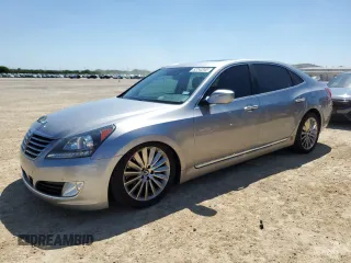 2014 Hyundai Equus Signature z VIN KMHGH4JH7EU076653, wystawiony jako Copart lot #52243345 z przebiegiem 97 934 mil mil oraz Czysty tytuł • Clean title. Historia ofert i sprzedaży dostępna na DreamBid. Obrazek 1.