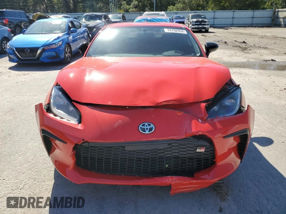 2024 Toyota GR86 Premium with VIN JF1ZNBE10R9759624, listed as a Copart auction lot 74792034 with 3,798 mi miles and Salvage Title. Bid and sale history available at carsss.com. Image 5.