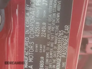 2009 Kia Optima LX z VIN KNAGE228395313765, wystawiony jako Copart lot #59707675 z przebiegiem 170 773 mil mil oraz Szkoda całkowita • Salvage title. Historia ofert i sprzedaży dostępna na DreamBid. Obrazek 12.