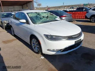2015 Chrysler 200 C with VIN 1C3CCCCB9FN564247, listed as a IAAI auction lot 41796137 with 160,143 mi miles. Bid and sale history available at carsss.com. Image 1.