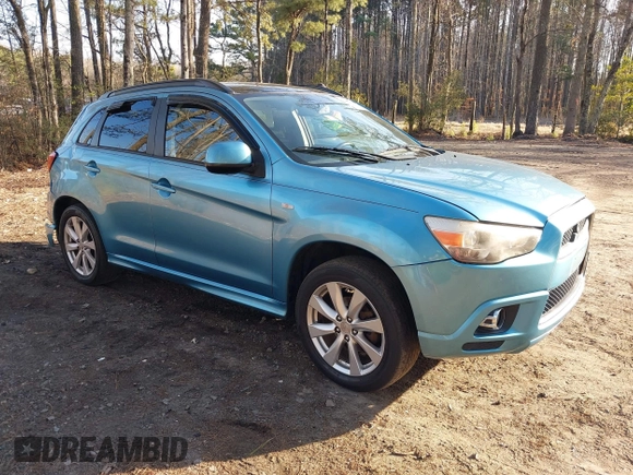 2012 Mitsubishi Outlander Sport SE with VIN JA4AP4AU7CZ005523, listed as a IAAI auction lot 41499056 with 108,342 mi miles. Bid and sale history available at carsss.com. Image 1.