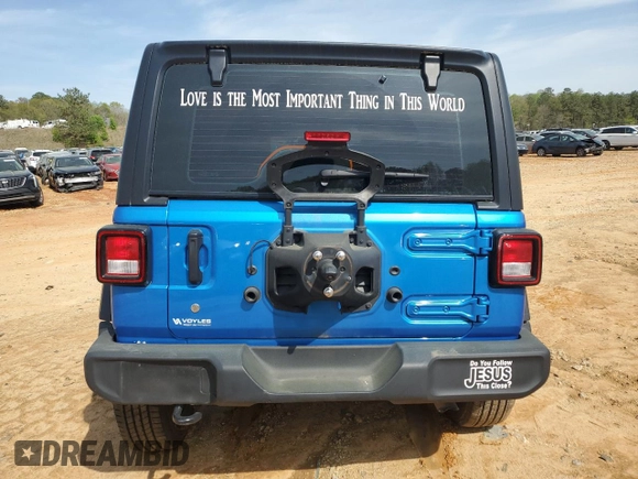 2022 Jeep Wrangler Unlimited Sport z VIN 1C4HJXDN6NW232539, wystawiony jako Copart lot #43936495 z przebiegiem 29 571 mil mil oraz Szkoda całkowita • Salvage title. Historia ofert i sprzedaży dostępna na DreamBid. Obrazek 6.